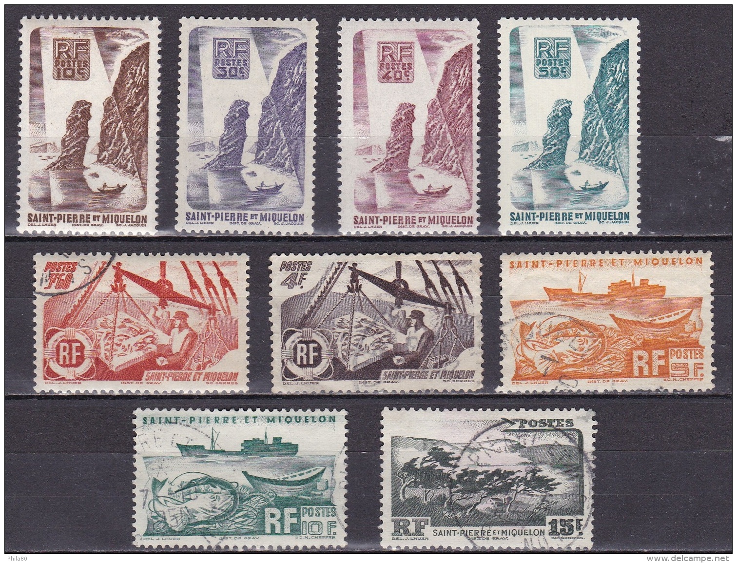 St Pierre Et Mqn N°325*,326*,327*,328*,336,337,338,340,341 - Unused Stamps