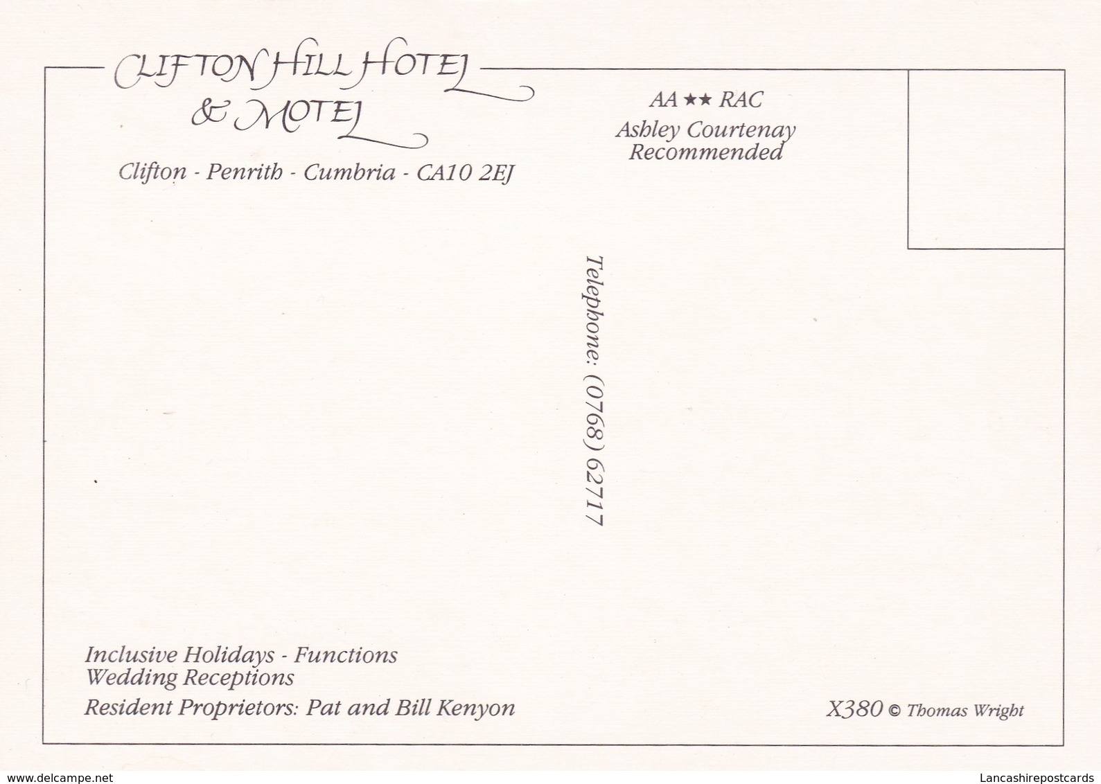 Postcard The Clifton Hill Hotel And Motel Clifton Penrith Cumbria My Ref  B22415 - Penrith