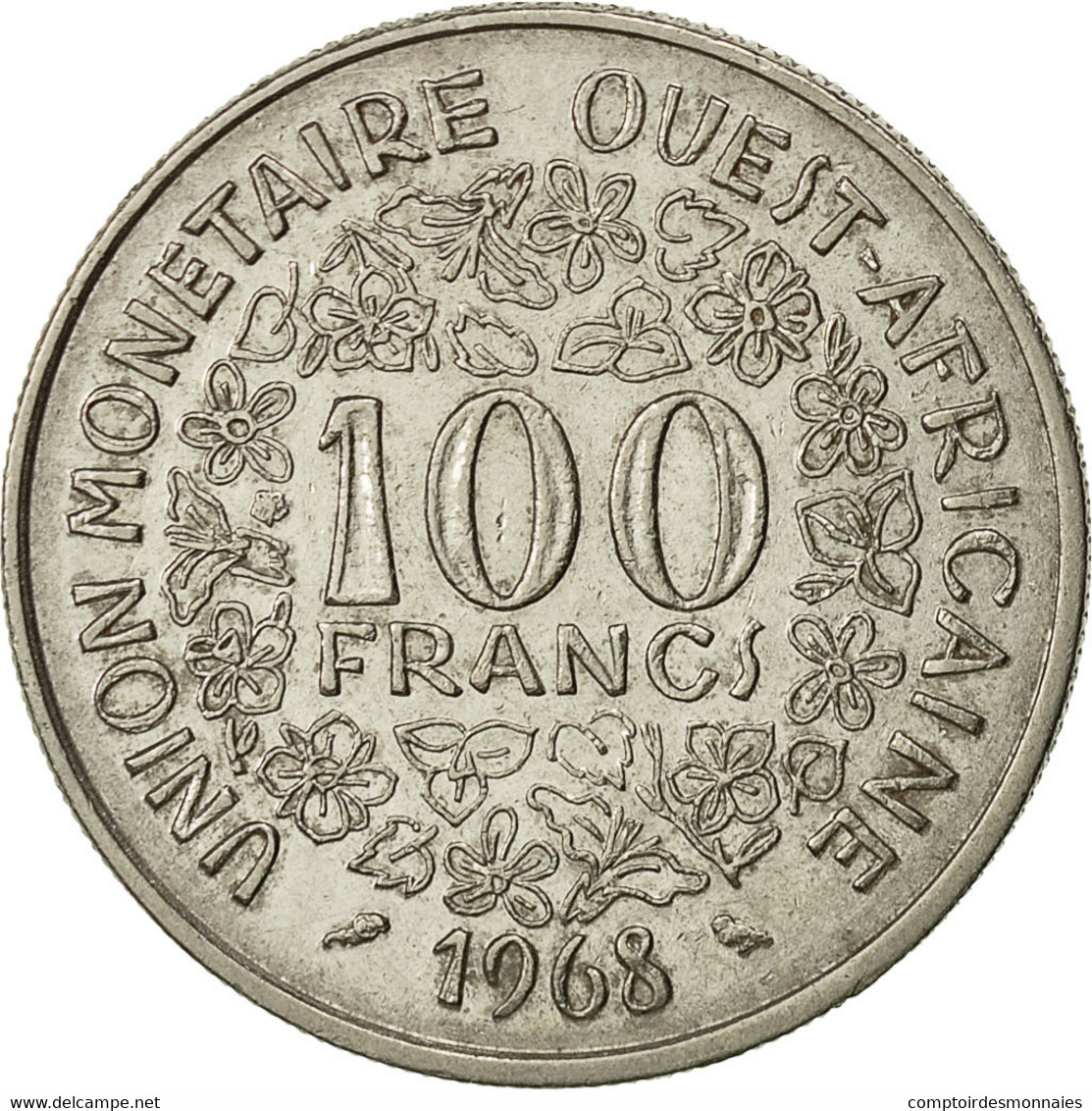 Monnaie, West African States, 100 Francs, 1968, TTB, Nickel, KM:4 - Ivory Coast