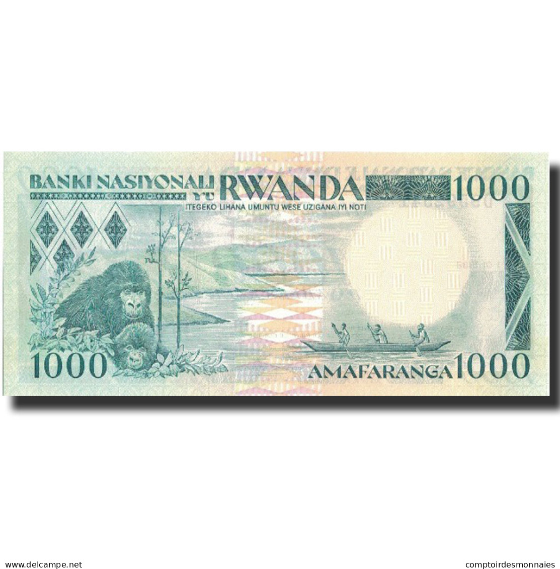 Billet, Rwanda, 1000 Francs, 1988, 1988-01-01, KM:21a, NEUF - Rwanda