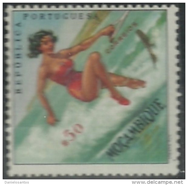 Mozambique Moçambique 1962 Sports Issue Common Design CD48 Water Skiing Canc - Sci Nautico