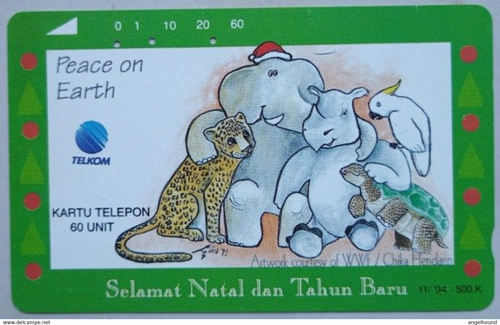 Indonesia 60 Units "  Selamat Natal 1992  Dan Tahun Baru " ( Peace On Earth ) - Indonesië