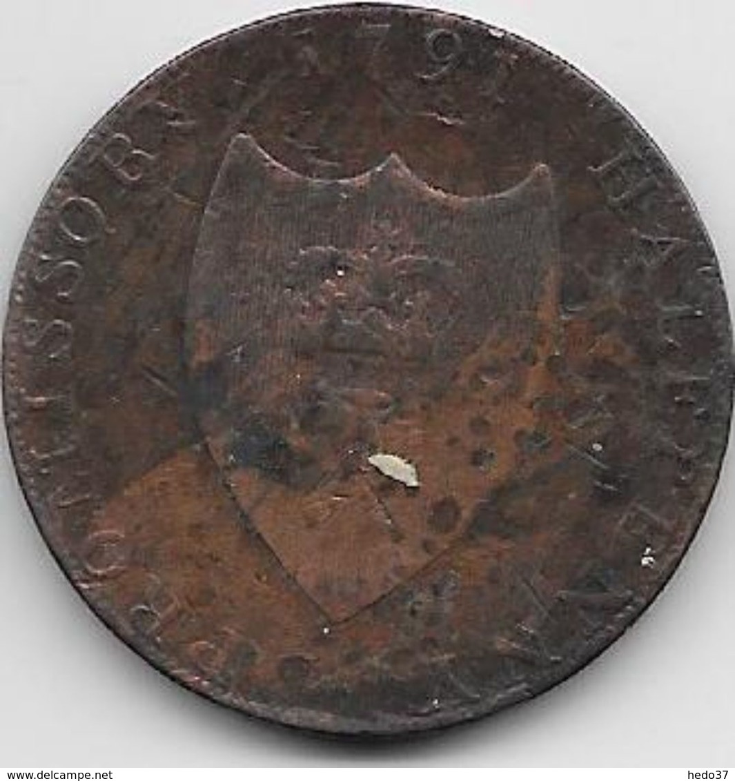 Grande Bretagne - Sir Bevois - Half Penny - 1791 - Cuivre - Other & Unclassified