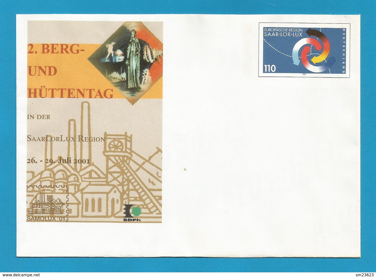 BRD 1997 Mi.Nr. 1957 , Europäische Region Saar-Lor-Lux - Ganzsache - Postfrisch - Enveloppes - Neuves