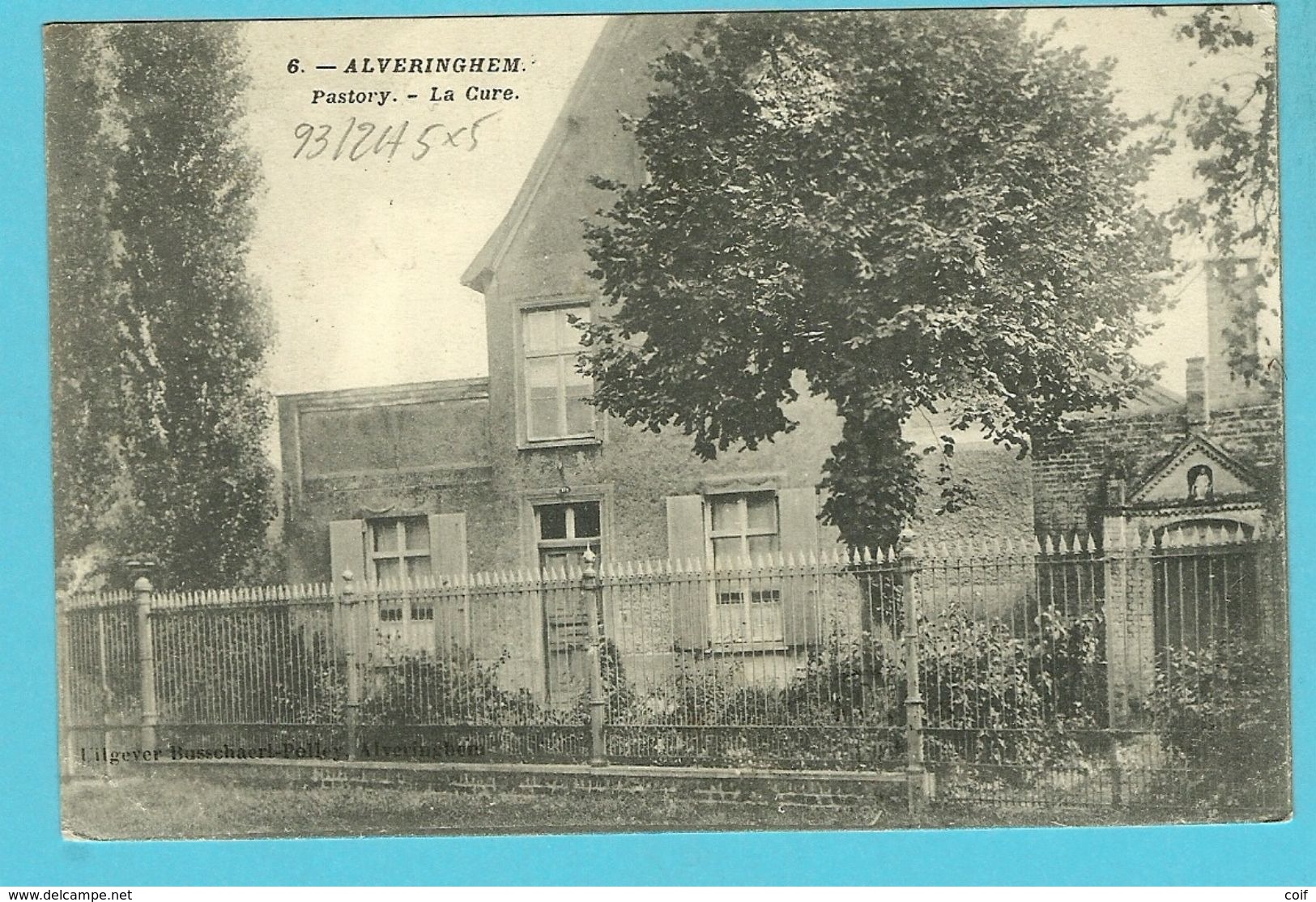 Kaart (Alveringhem) Met Stempel VEURNE / FURNES Op 22/11/1914 - Zone Non Occupée