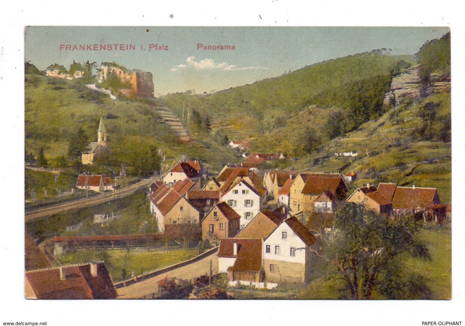 6753 ENKENBACH - FRANKENSTEIN, Dorfansicht, Color - Enkenbach-Alsenborn