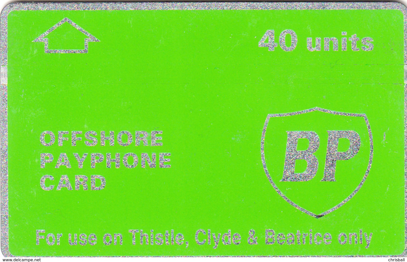 BT Oil Rig Phonecard - British Petroleum 40unit (Clyde Thistle & Beatrice) - Superb Fine Used Condition - Boorplatformen