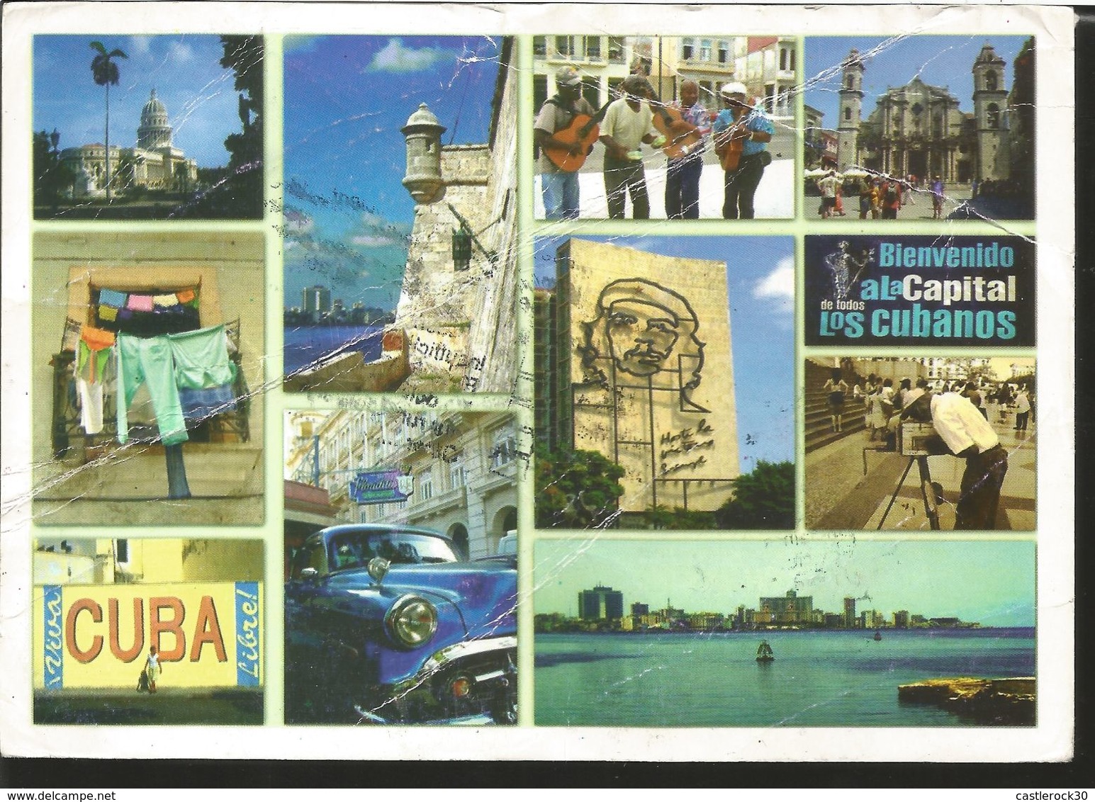 J) 2007 CUBA-CARIBE, FROG, CHE-GUEVARA PAINTING, CAR, LANDSCAPE, POSTCARD - Briefe U. Dokumente