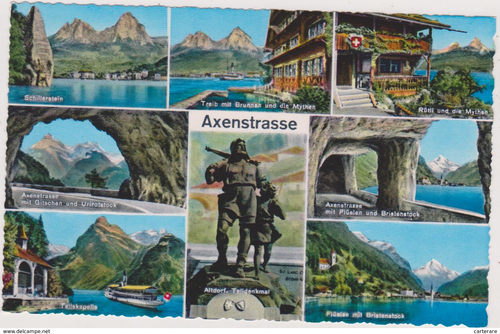 SUISSE,SCHWEIZ,SVIZZERA,SWITZERLAND,HELVETIA,SWISS ,URI,FLUELEN,AXENSTRASSE - Flüelen