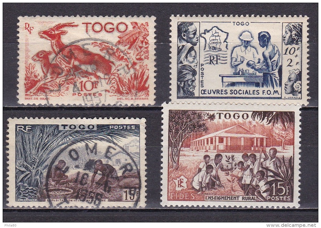 Togo N° 250,254*,257,259* - Used Stamps