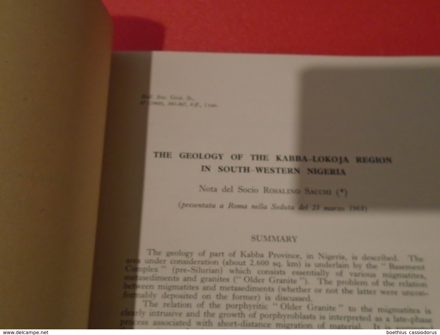 Géologie Nigeria : THE GEOLOGY OF THE KABBA-LOKOJA REGION IN SOUTH-WESTERN NIGERIA - Sciences De La Terre