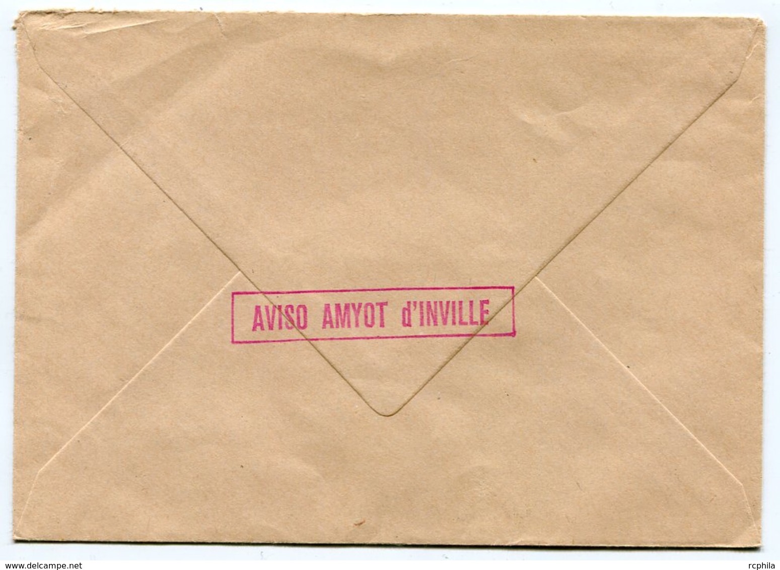 RC 8086 FRANCE 1976 POSTE NAVALE AVISO AMYOT D'INVILLE LETTRE DE LORIENT PPAL - Correo Naval