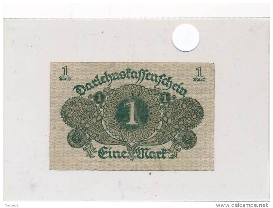 Billets - B3238 - Allemagne   - Billet 1 Mark  1920 ( Type, Nature, Valeur, état... Voir Double  Scans) - Reichsschuldenverwaltung