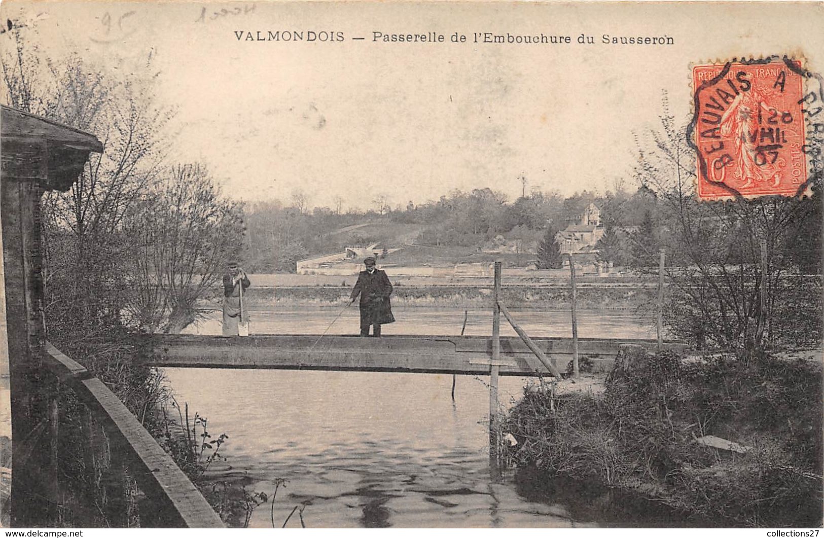 95-VALMONDOIS- PASSERELLE DE L'EMBOUCHURE DU SAUSSERON - Valmondois