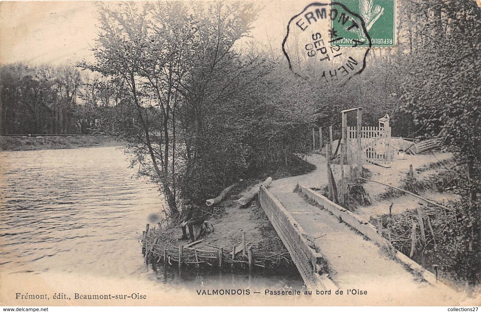 95-VALMONDOIS- PASSERELLE- AU BORD DE L'OISE - Valmondois