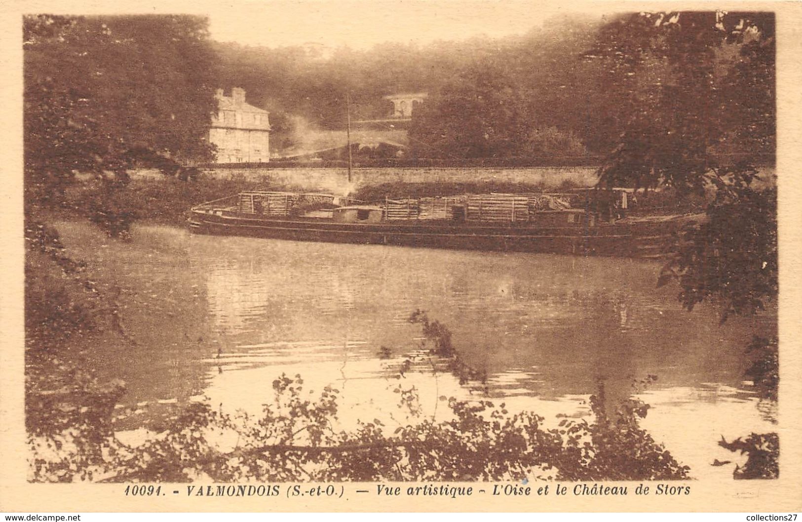 95-VALMONDOIS-  VUE ARTISTIQUE L'OISE ET LE CHATEAU DE STORS - Valmondois