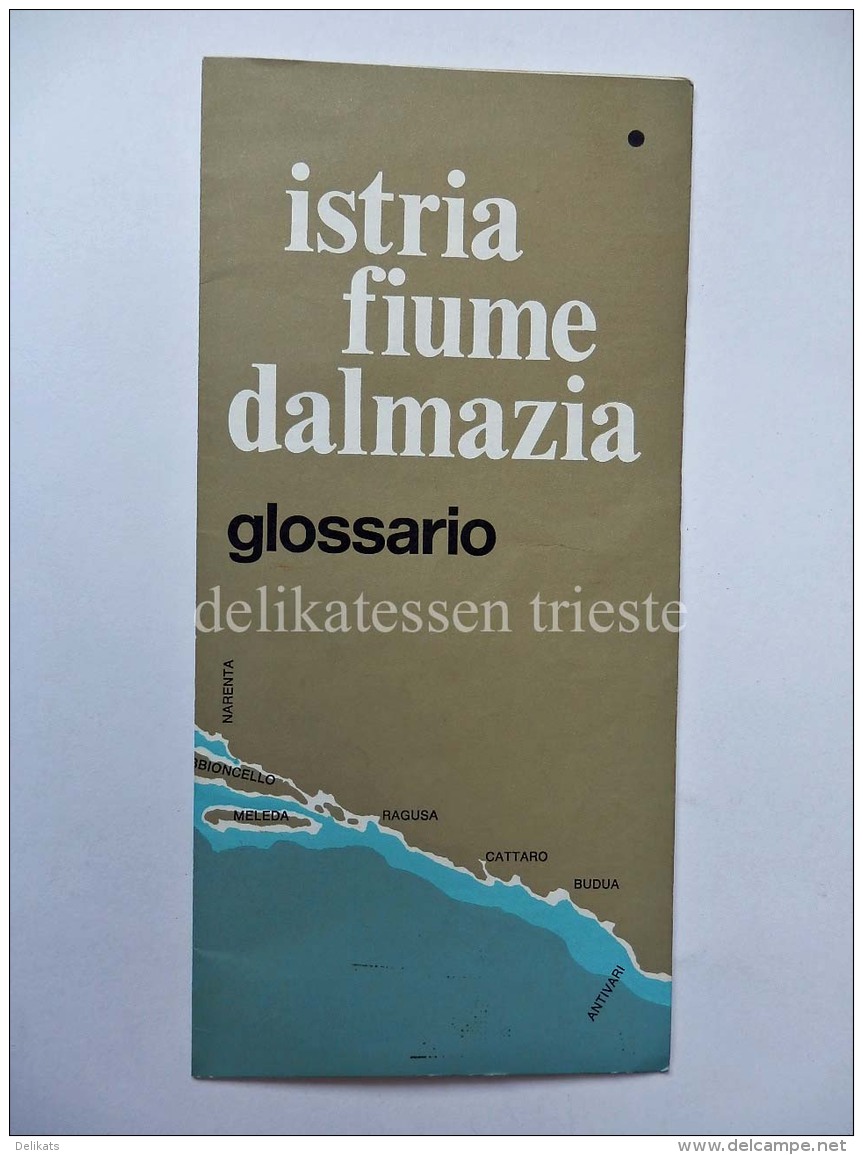ISTRIA FIUME DALMAZIA Glossario Nomi Italiano Croato Sloveno Irredentismo - Other & Unclassified