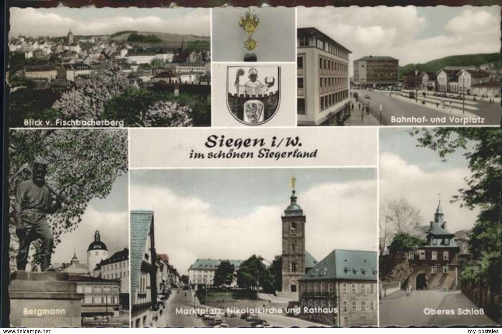 41228427 Siegen Westfalen Schloss Marktplatz Nikolaikirche Rathaus Bergman Bahnh - Siegen