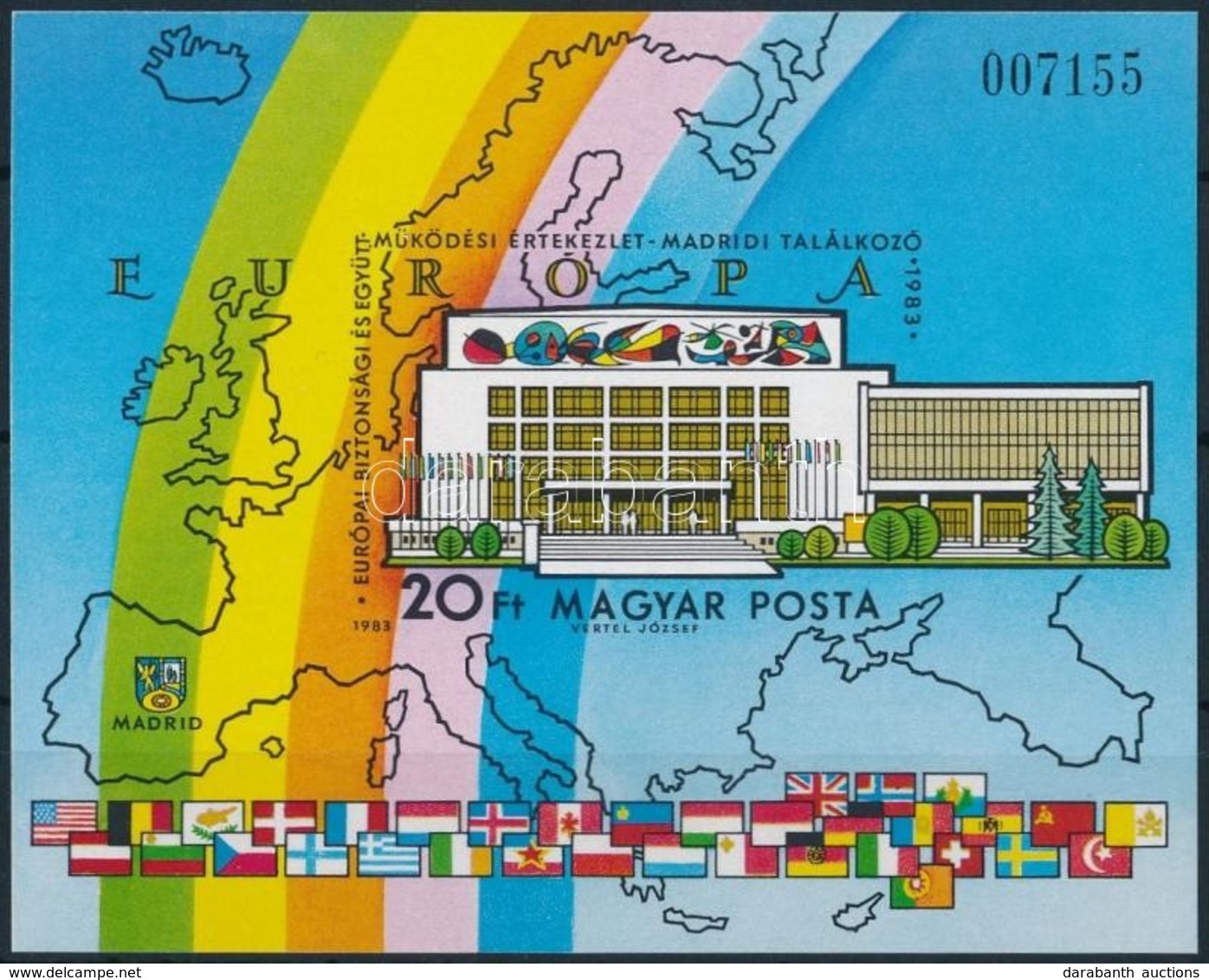 ** 1983 Madridi Találkozó Vágott Blokk (3.200) - Andere & Zonder Classificatie