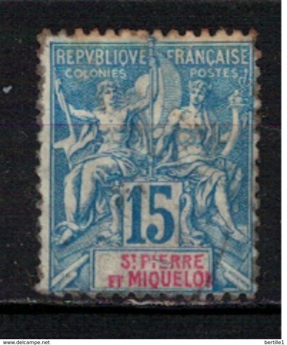 SAINT PIERRE ET MIQUELON      N°  YVERT    64     ( 5 )       OBLITERE       ( O   3/02 ) - Gebraucht