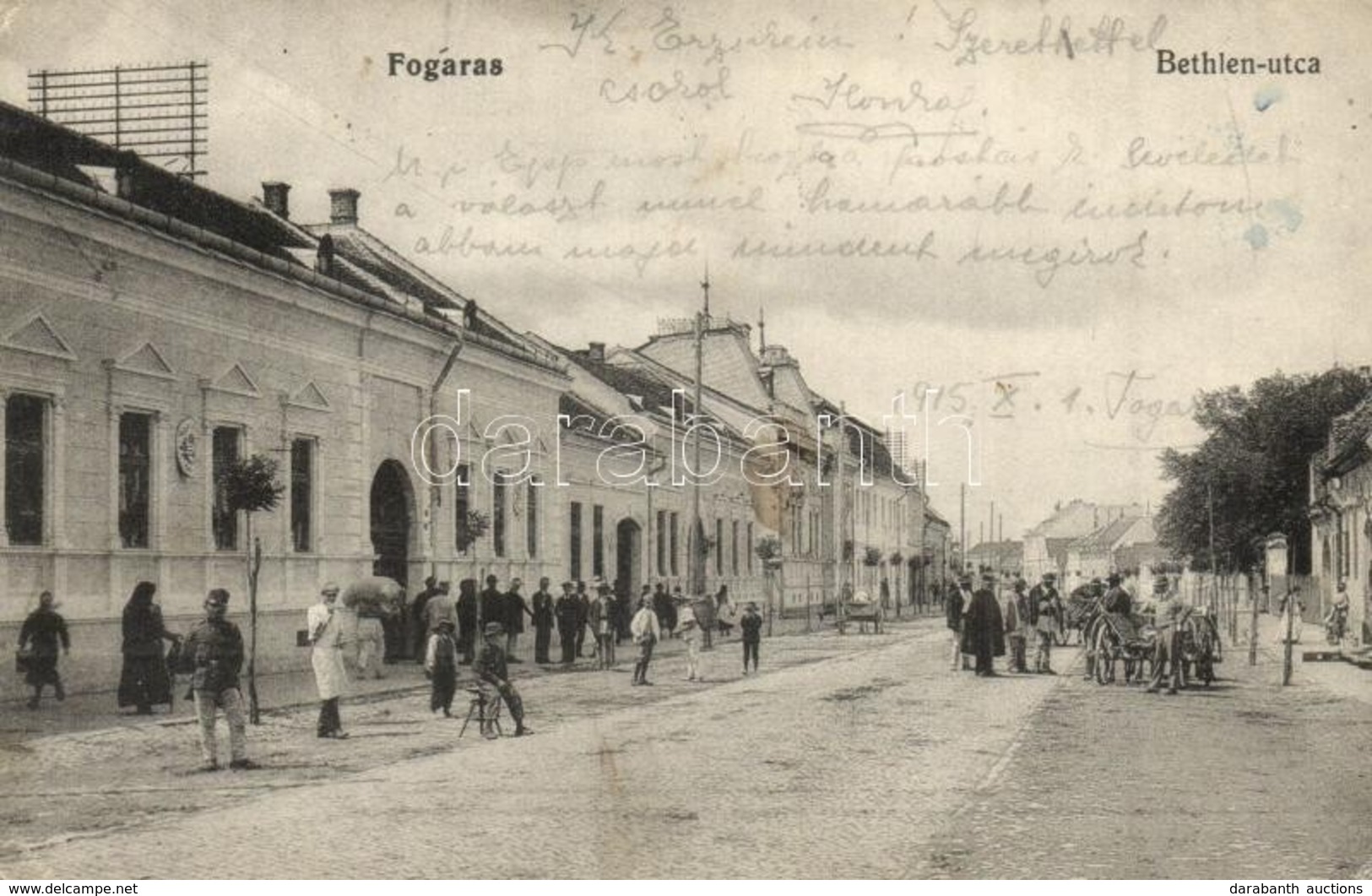 T2/T3 Fogaras, Fagaras; Bethlen Utca. Fleissig Jakab és Fia Kiadása / Street View - Zonder Classificatie