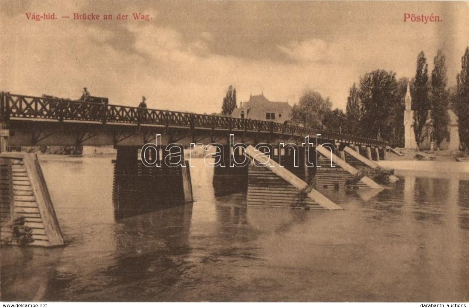 ** T2/T3 Pöstyén, Piestany; Brücke An Der Wag / Vág-híd, Meteor Fényirda Kiadása / Bridge (EK) - Zonder Classificatie