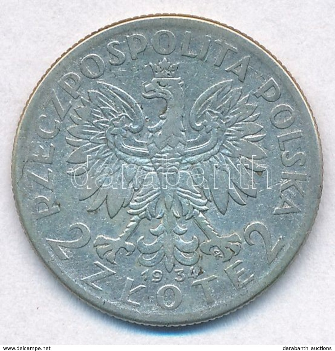 Lengyelország 1934. 5Zl Ag T:2
Poland 1934. 5 Zlotych Ag C:XF 
Krause Y#21 - Zonder Classificatie