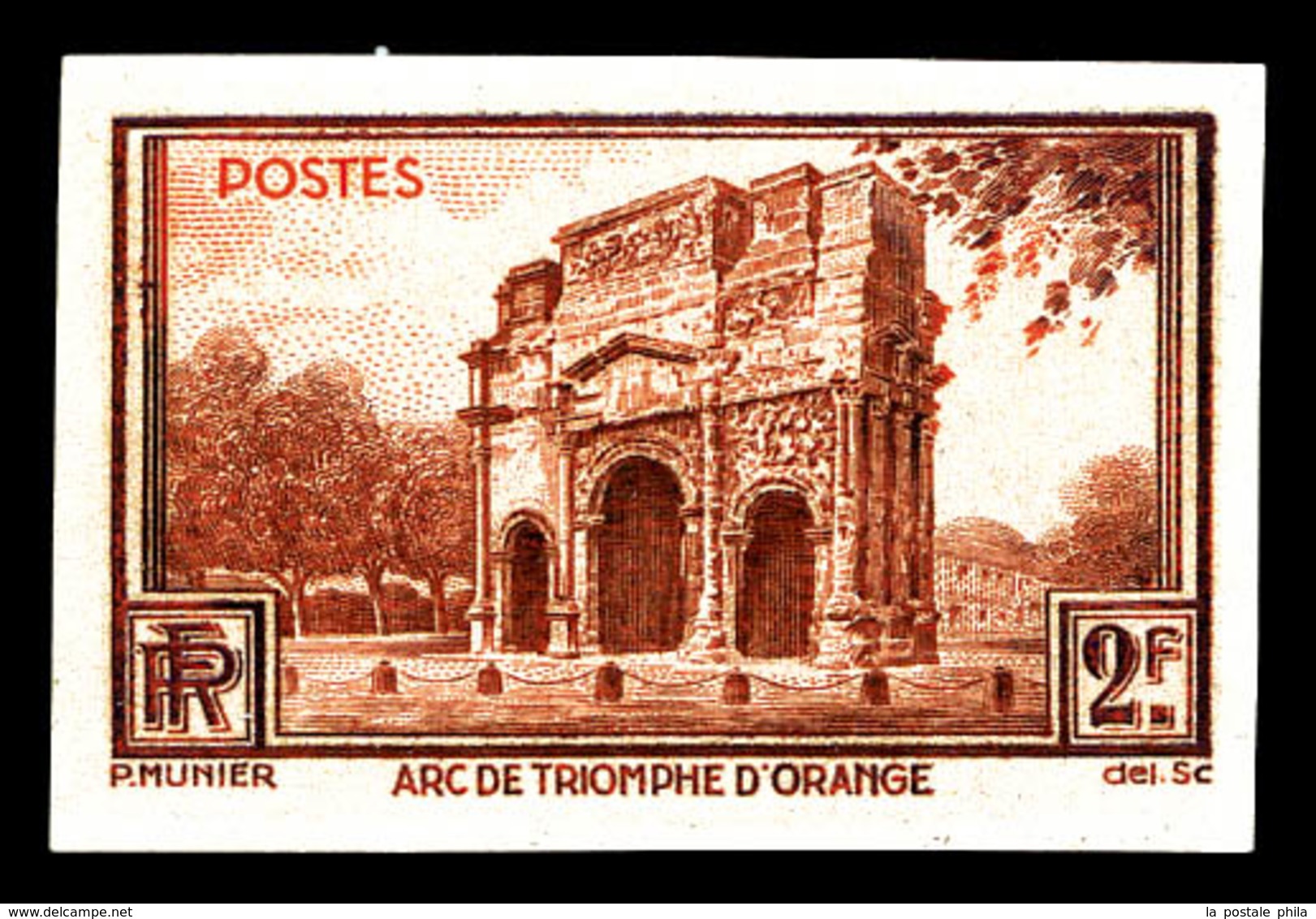 ** N°389, Arc De Triomphe, Essai Brunrouge. TB   Qualité: **   Cote: 225 Euros - Other & Unclassified