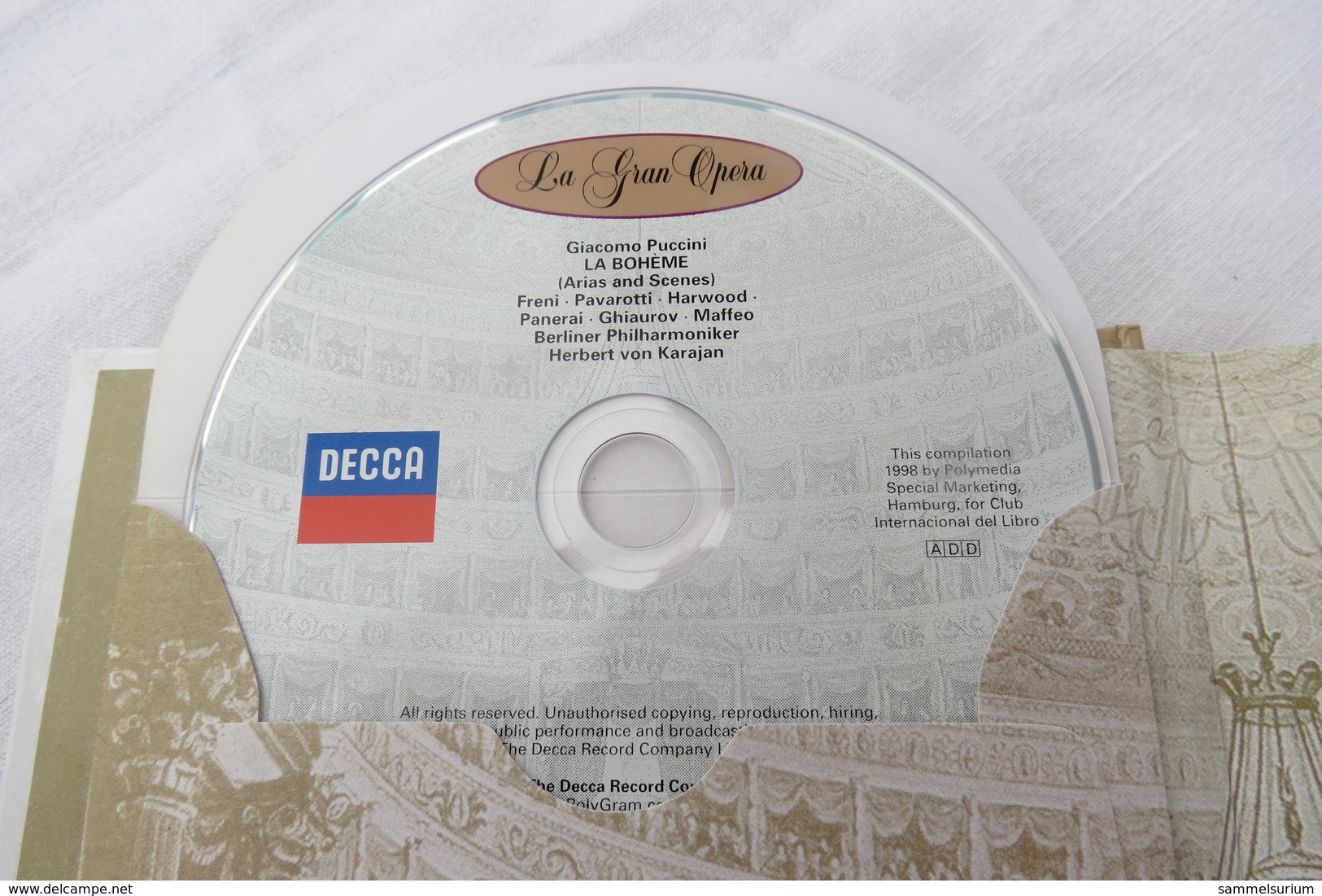 CD "La Bohème / Giacomo Puccini" Mit Buch Aus Der CD Book Collection (gepflegter Zustand) - Opera