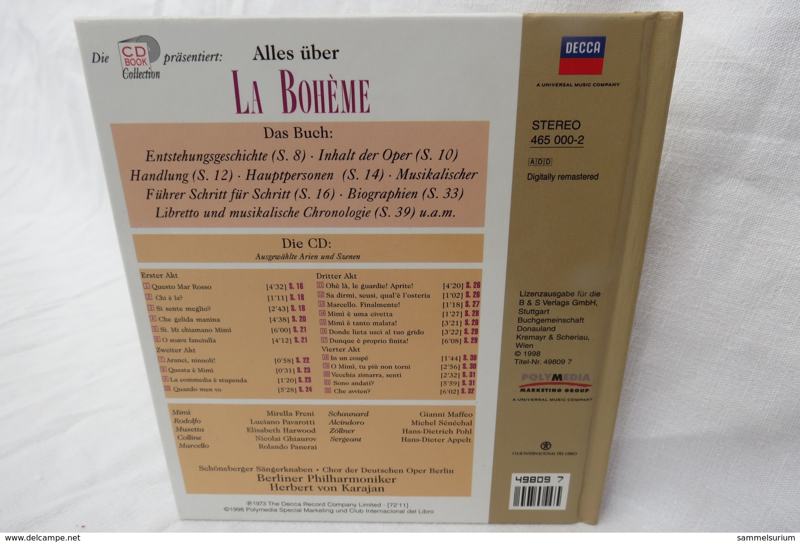 CD "La Bohème / Giacomo Puccini" Mit Buch Aus Der CD Book Collection (gepflegter Zustand) - Opéra & Opérette