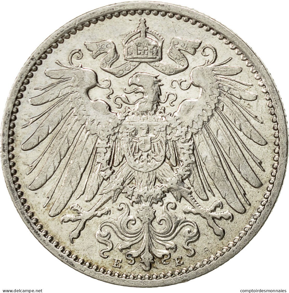 GERMANY - EMPIRE, Wilhelm II, Mark, 1906, Muldenhütten, TTB+, Argent, KM:14 - 1 Mark