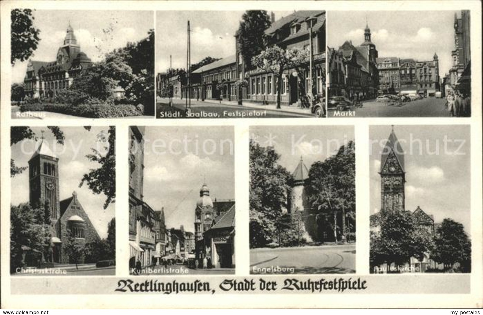 41549660 Recklinghausen Westfalen Rathaus Staedt Saalbau Markt Christuskirche Ku - Recklinghausen