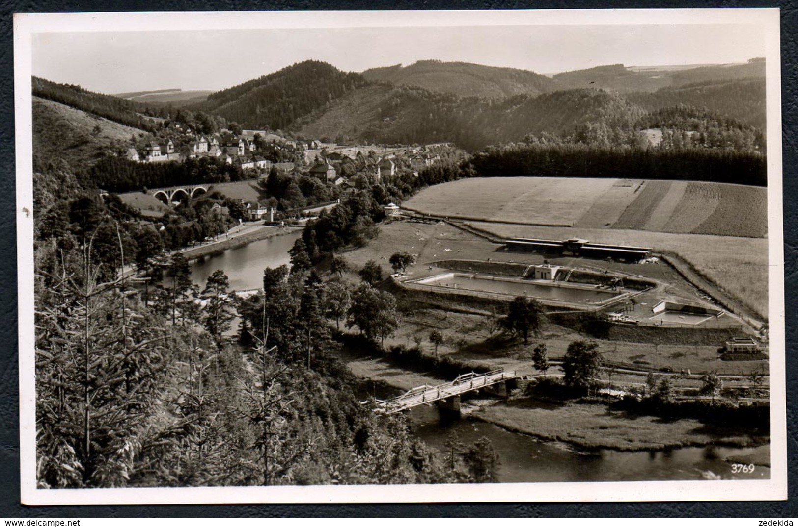 B2860 - Ziegenrück - Blick Auf Bahnhof Vorstadt Und Freibad - Paul König 3769 TOP - Ziegenrück