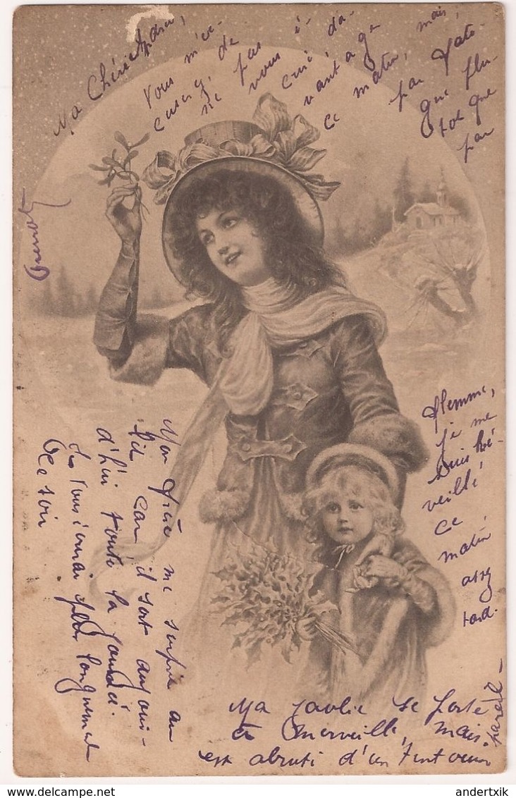(AHE1) Francia, Antigua, Madre E Hija, Paris 1904 - Otros & Sin Clasificación