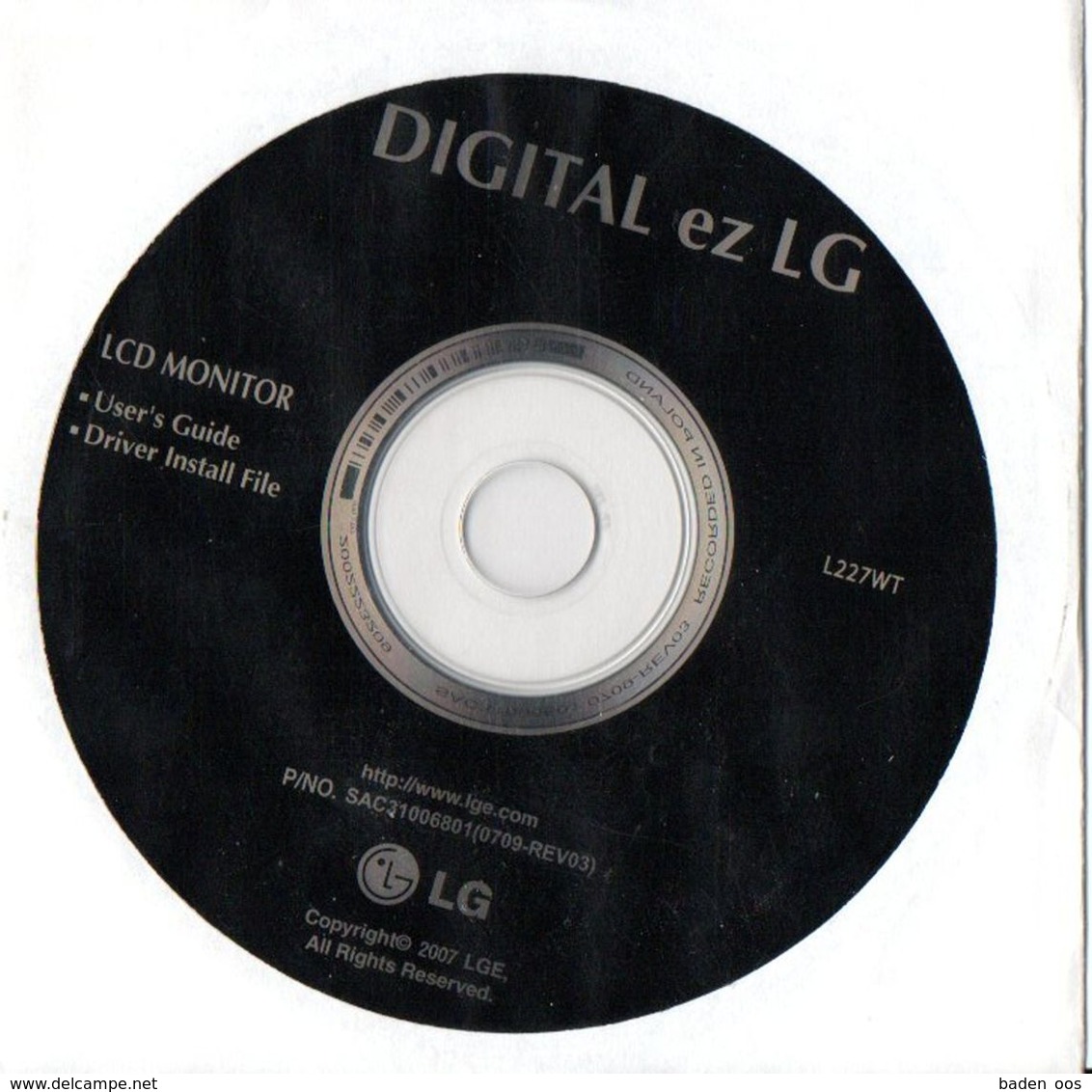Digital Ez LG  Cd Software L227WT - Sonstige & Ohne Zuordnung