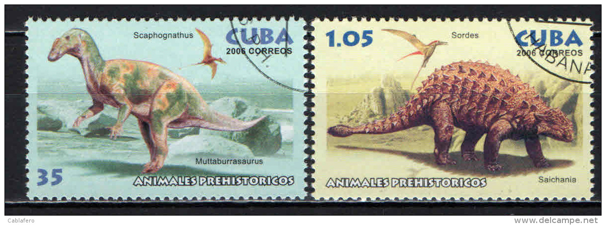 CUBA - 2006 - ANIMALI PREISTORICI - USATI - Gebraucht