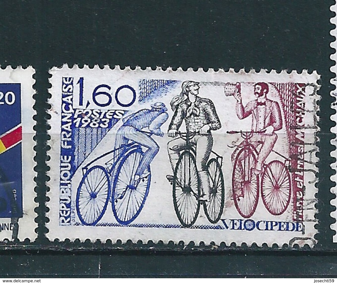 N° 2290 Ancêtres De La Bicyclette  vélocipède Timbre  France  Oblitéré  1983 - Autres & Non Classés