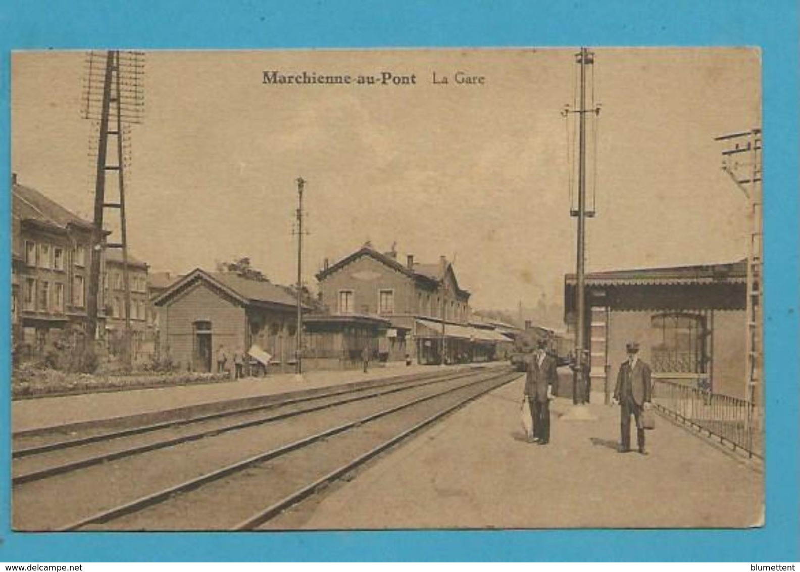 CPA - Chemin De Fer Arrivée D'un Train En Gare De MARCHIENNE-AU-PONT Belgique - Other & Unclassified