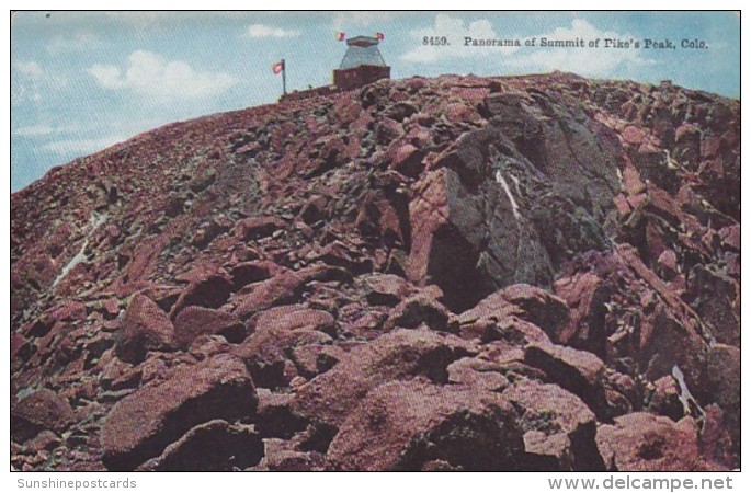 Colorado Pikes Peak Panorama Of Summit - Rocky Mountains