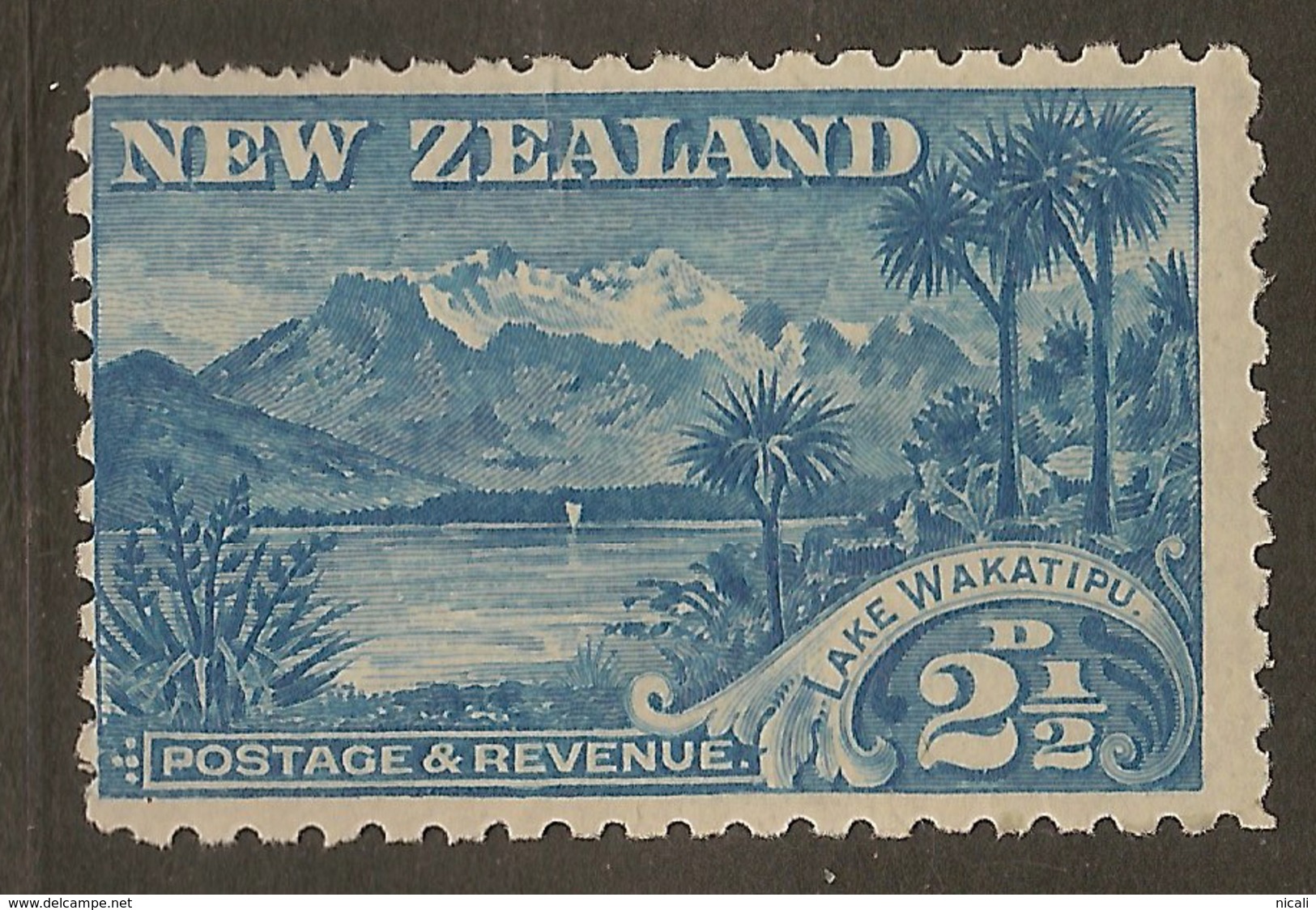 NZ 1898 2 1/2d Blue Wakatipu SG 260 UNHM #AIP114 - Unused Stamps