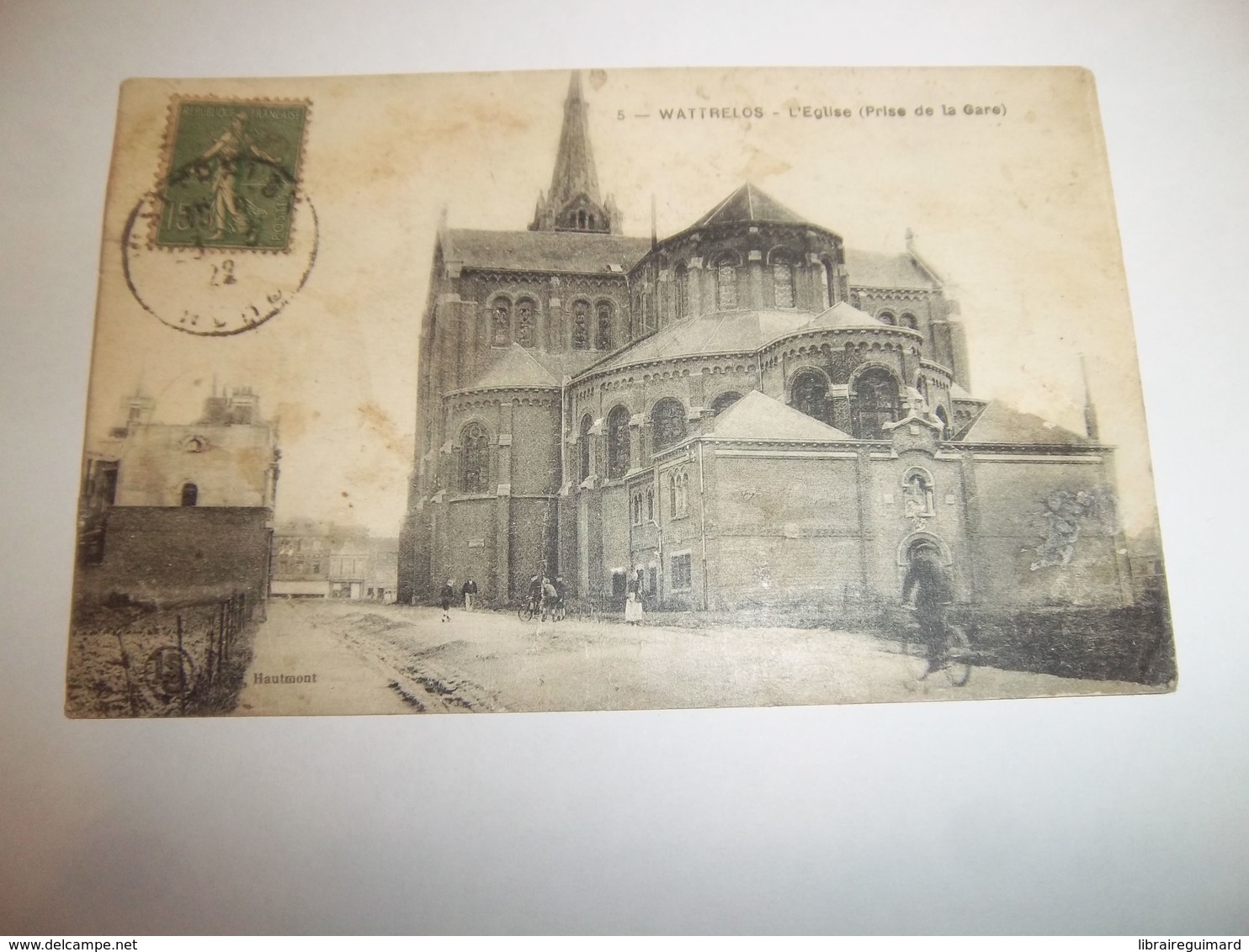 6bmt - CPA N°5 - WATTRELOS - L'église (prise De La Gare) - [59] Nord - - Wattrelos