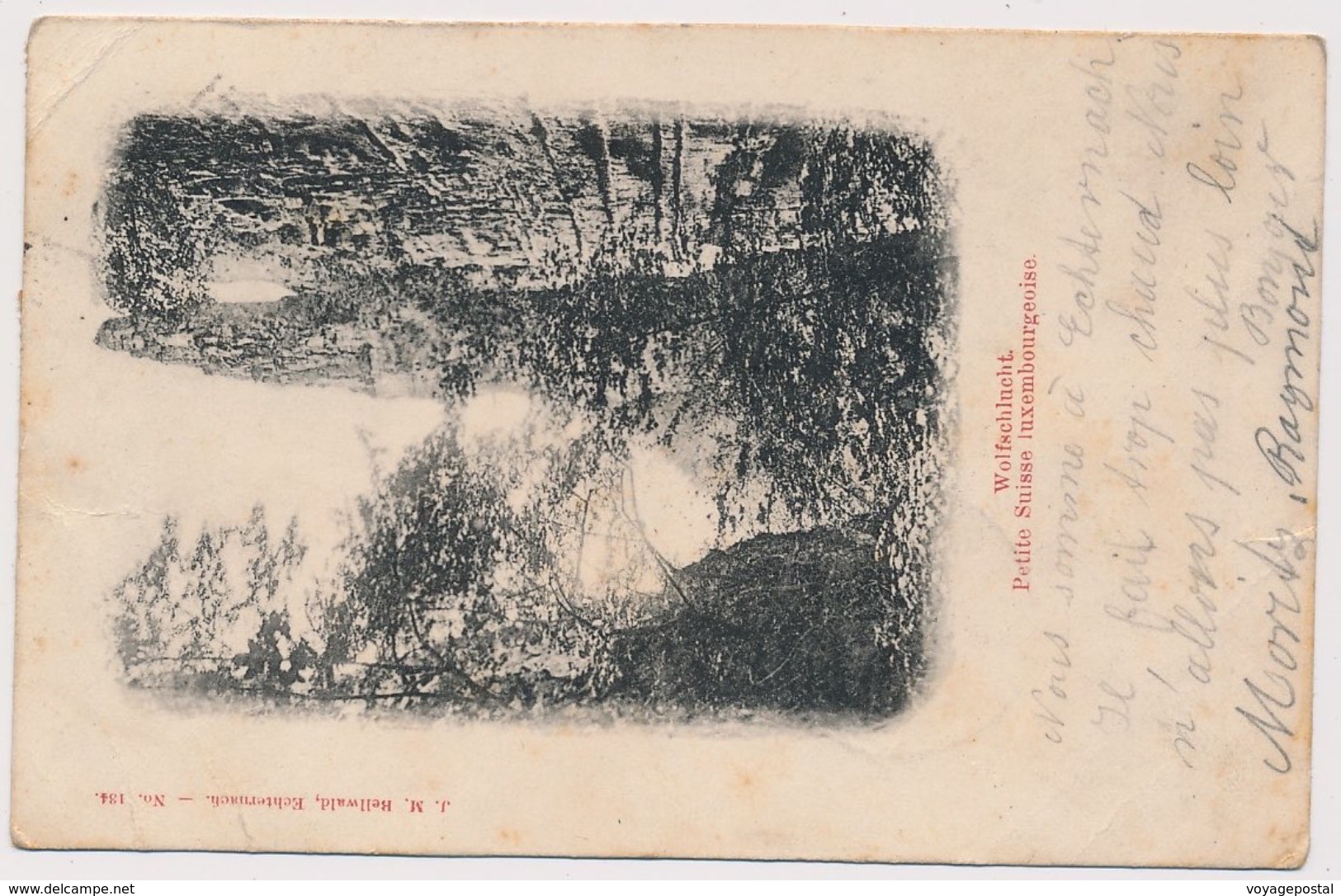 Carte Echternach Luxembourg 2cx3 Pour Walferdange - 1907-24 Scudetto