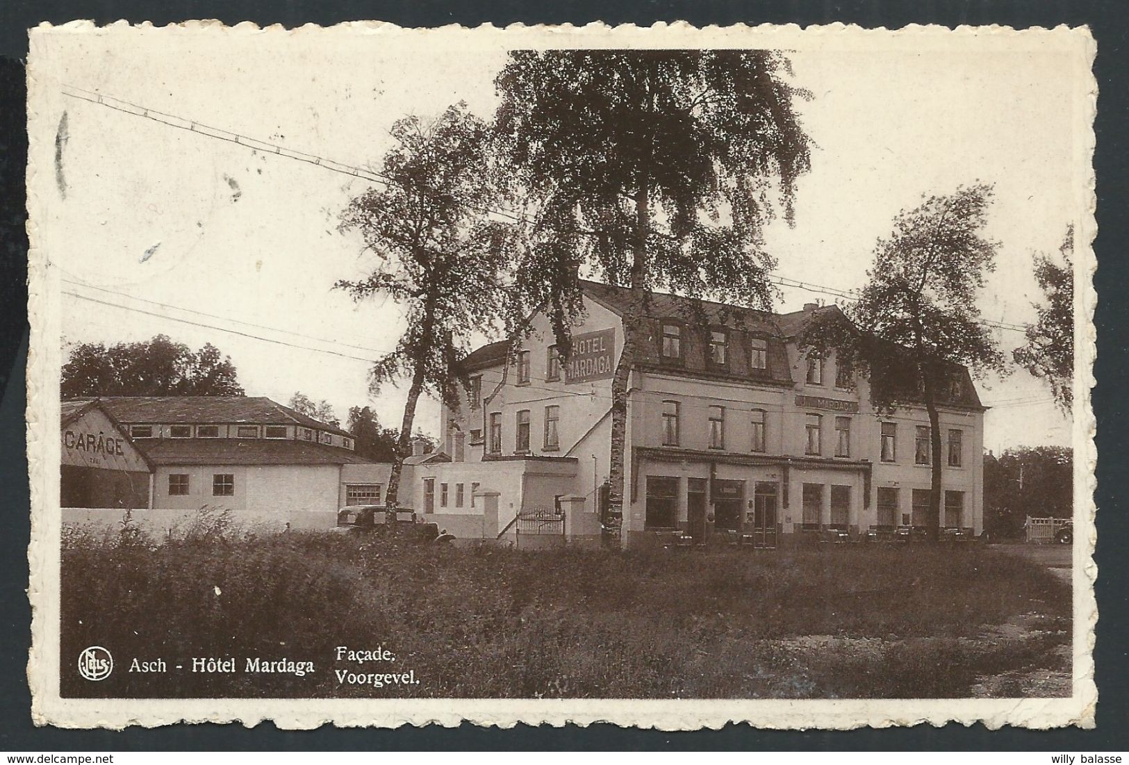 +++ CPA - ASCH - AS - Hôtel Mardaga - Façade - Voorgevel - Nels    // - As