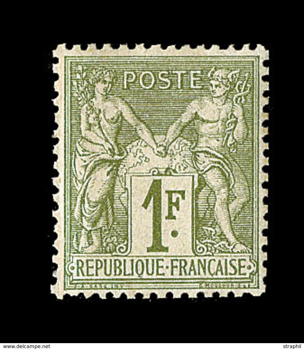 * N°72 - 1F Olive - TB Centrage - TB - 1876-1878 Sage (Type I)