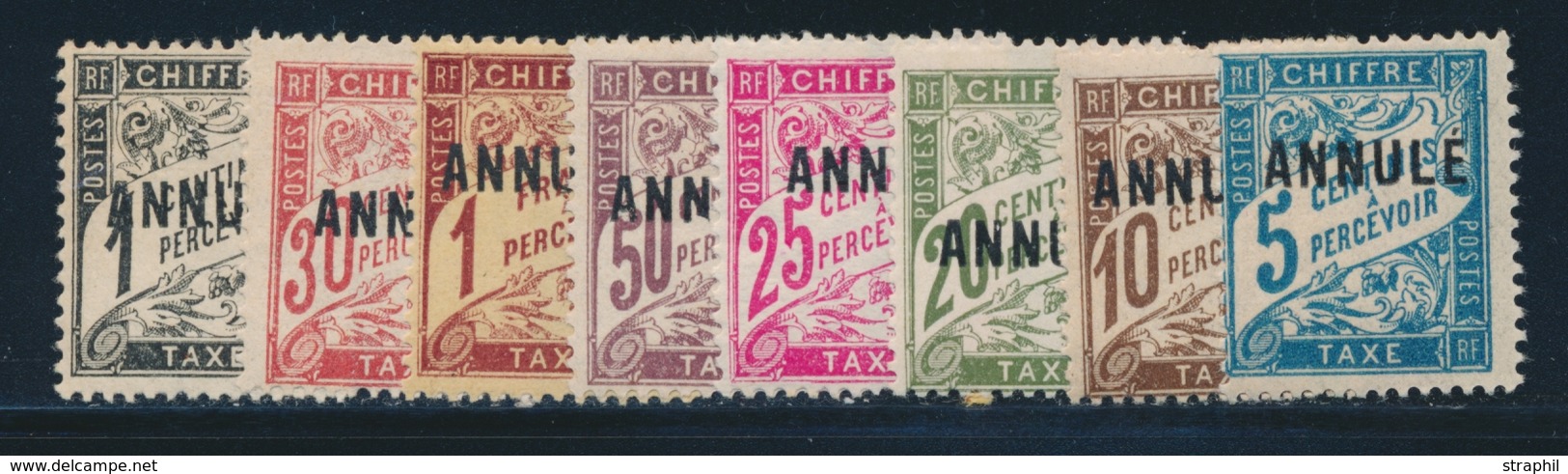 * TIMBRES TAXE N°10, 28/29, 31/33, 37, 40 CI 1 - ANNULE ( Le N°40 **) - TB - Lehrkurse