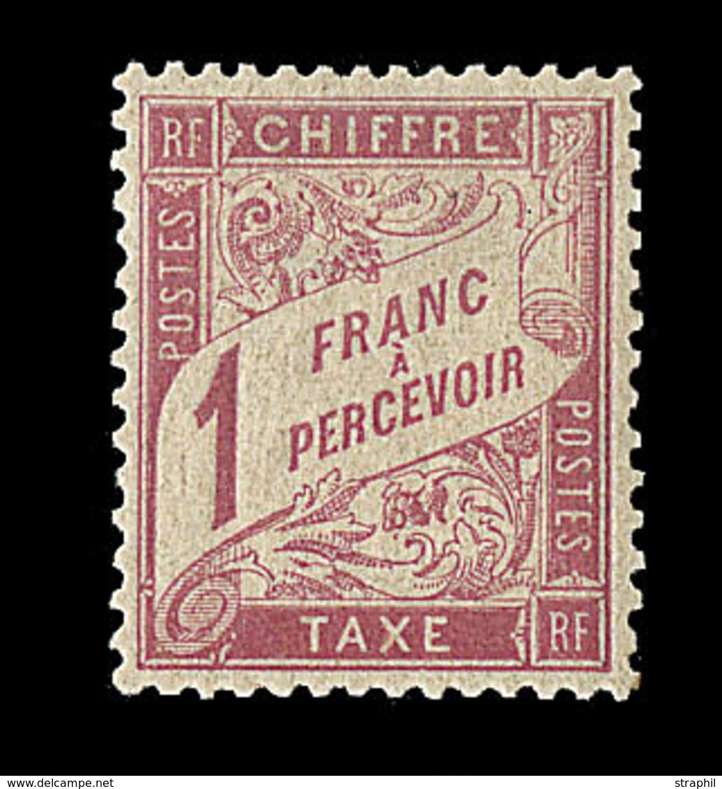 ** N°39 - 1F Rose S/paille - Certif. Scheller - TB - 1859-1959 Neufs