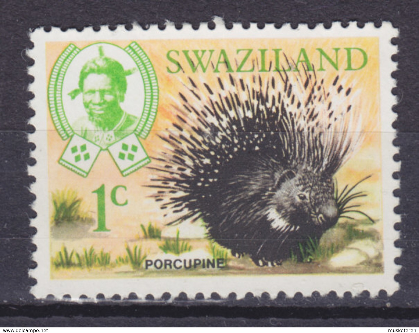 Swaziland 1969 Mi. 161      1 C. Südafrikanischer Stachelschwein Hegdehoog MNG - Swaziland (...-1967)