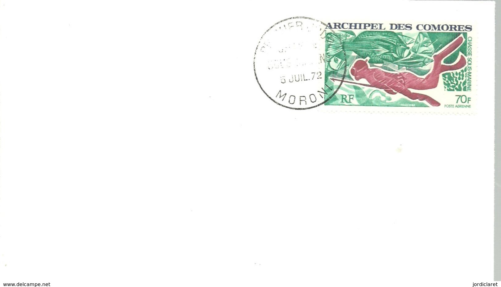 FDC  1972 COMORES - Duiken