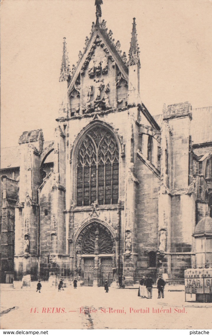 Carte Ancienne Vers 1905-1910 - France - Reims - Église Saint-Rémi - Animée - Non écrite - 2 Scans - Saint Remy En Bouzemont