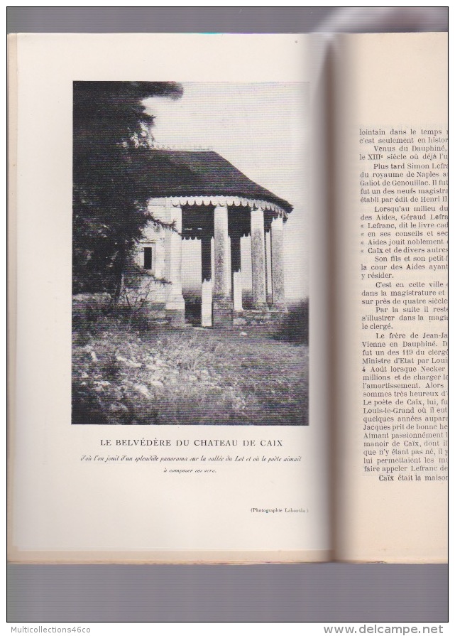 080218A REGIONALISME - 1925 Les Fastes Quercynois LEFRANC DE POMPIGNAN Le Poète De CAIX - Midi-Pyrénées